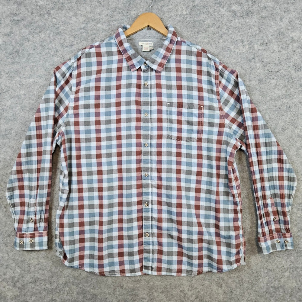 Carbon 2 Cobalt Men's Multicolor Checks Shirt Size XXL 100% Cotton‎ Casual Fall